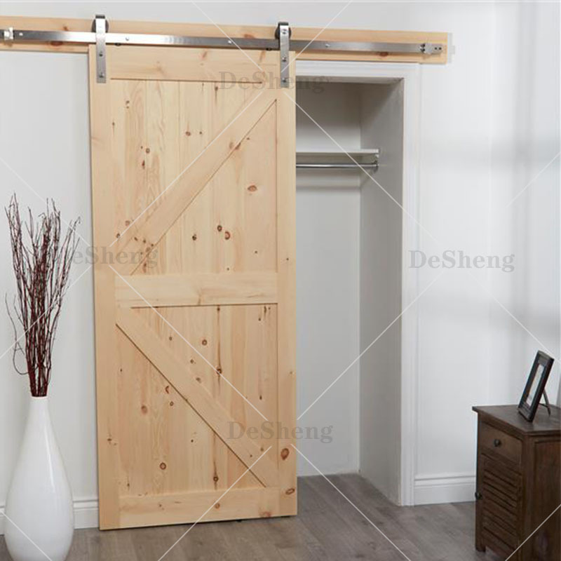 Wooden Kitchen Room Doors Wood Modern  Customized Interior Hanging Sliding Door Barn Doors