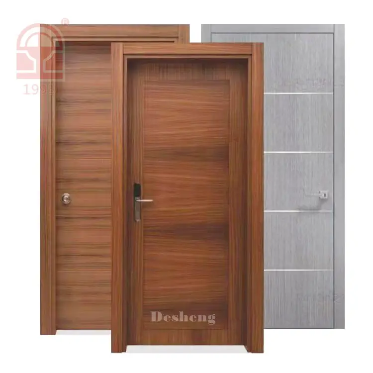 Smart Arch Glass Door Interior Wood High Quality Bedroom Internal Room Design Modern Interior Wooden Door