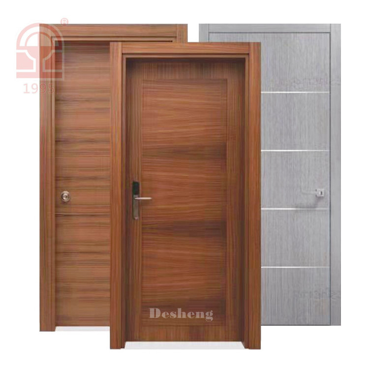 Wooden Hotel Apartment Interior Room Door HDF Plywood MDF Skin Laminated Timber Door