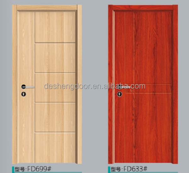 Wooden Hotel Apartment Interior Room Door HDF Plywood MDF Skin Laminated Timber Door