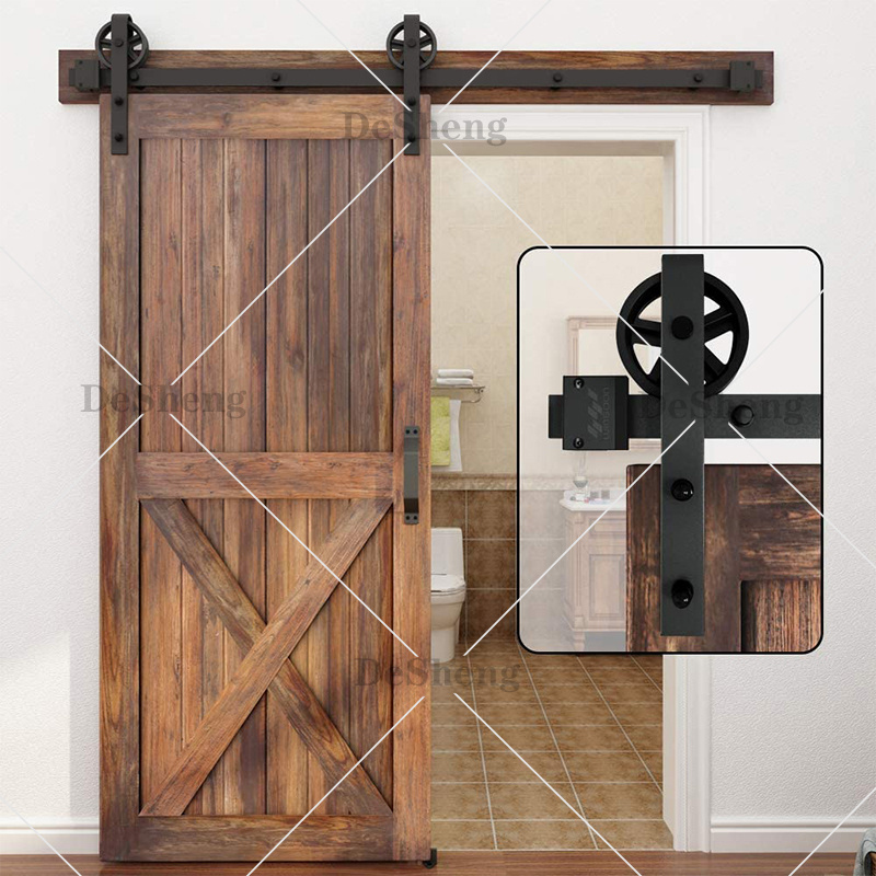 The New Listing Barn Solid Sliding Interior Barn Door With Black Frame Swing French for House Style Barn Sliding Door