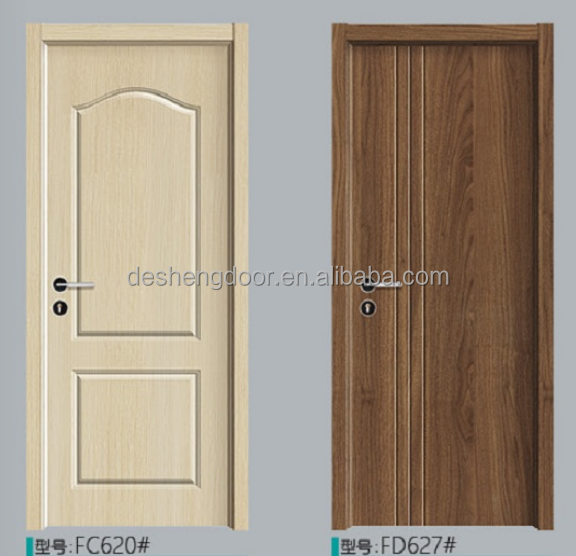 Wooden Hotel Apartment Interior Room Door HDF Plywood MDF Skin Laminated Timber Door