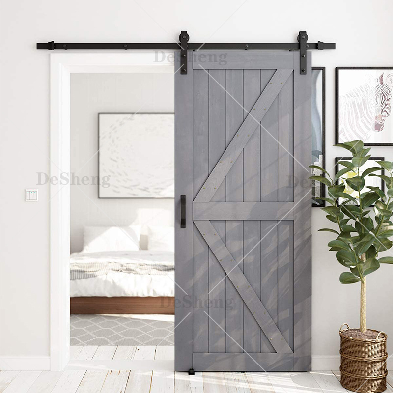 The New Listing Barn Solid Sliding Interior Barn Door With Black Frame Swing French for House Style Barn Sliding Door