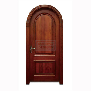 Doors for House Arch Design Soundproof House Interior Wooden Doors Entry Sound Proof Security Wooden Iron Swing Solid Wood