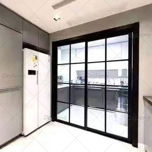 High Quality Interior Exterior Patio Doors Aluminum Glass Steel Swing French Wrought Iron Door