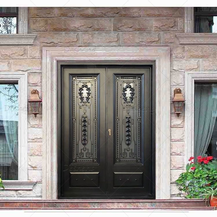 Exterior Garden Garage Entrance Villa Security Doors Elegant French Design Entry Door