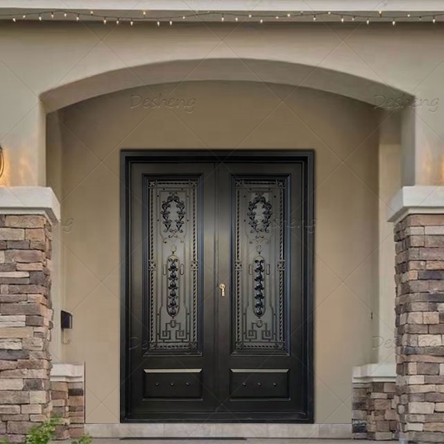 Exterior Garden Garage Entrance Villa Security Doors Elegant French Design Entry Door