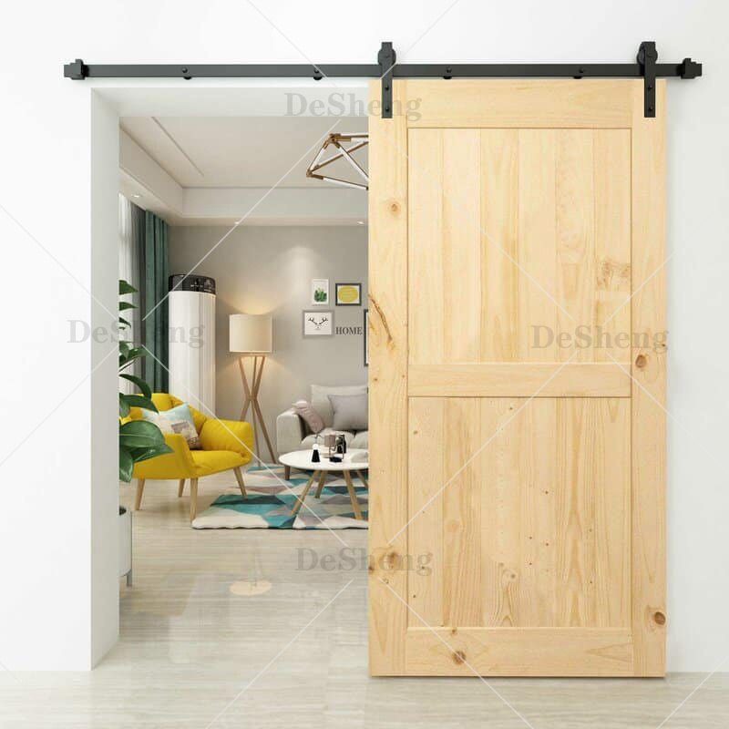 The New Listing Barn Solid Sliding Interior Barn Door With Black Frame Swing French for House Style Barn Sliding Door