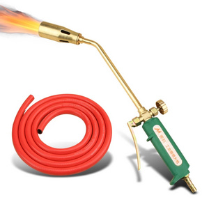 Liquefied Gas Welding Torch Road Pipe Metal Welding Flame Blow Heating Gun Plumber Roofing Ignition Soldering Gas Blowtorch