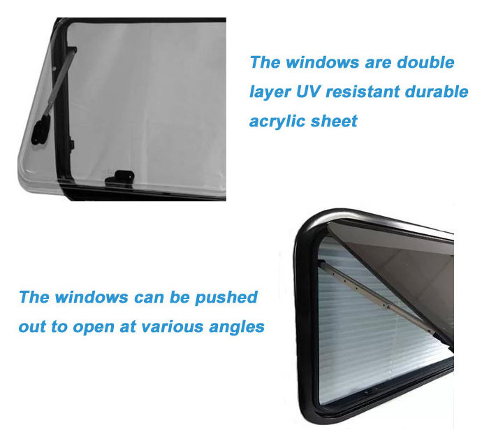 Customized size double-layer UV-resistant ABS privacy-proof extrapolation suitable for camping motohome RV windows