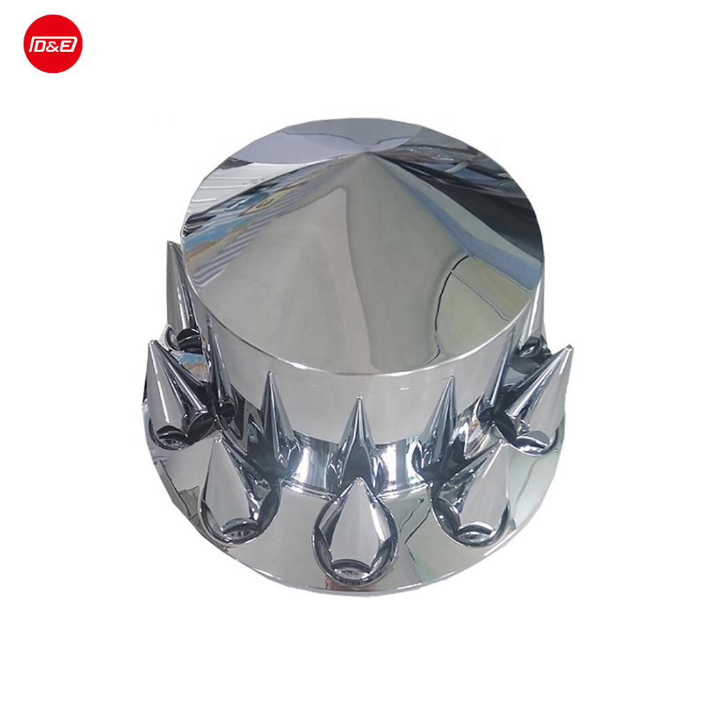 CNDE Brand Rim Cover Size 22.5 PCD 285.75mm ABS Chrome Rear Wheel Axle Covers with Dome Hub  Universal for American Trucks