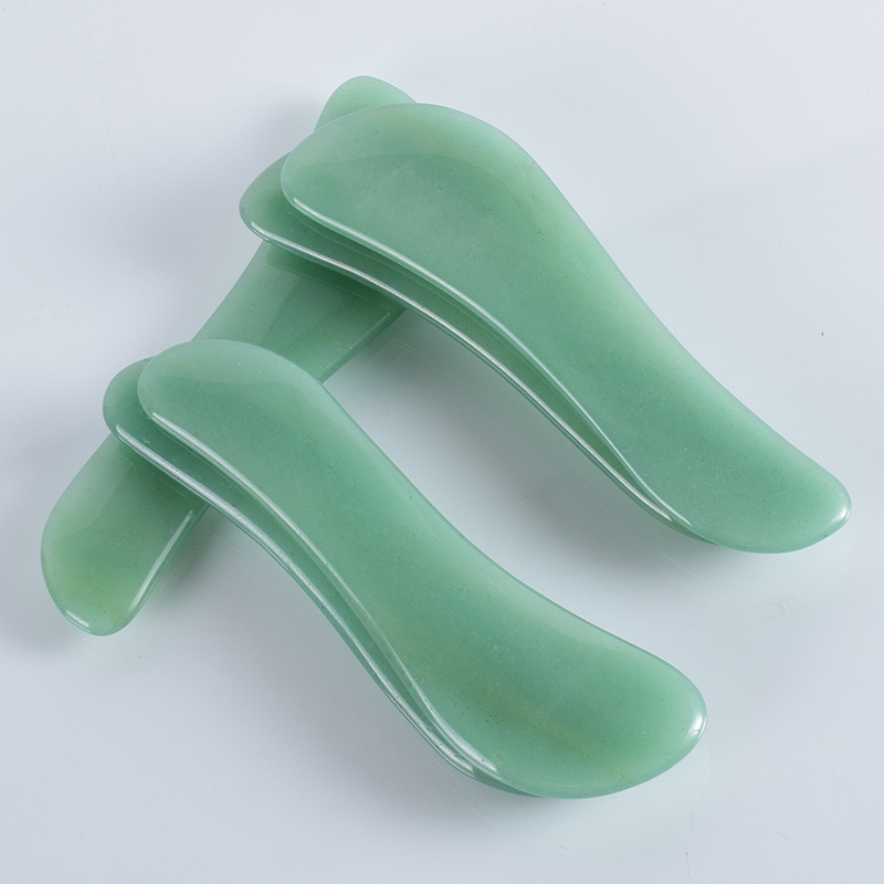 Wholesale Best Green Aventurine Real Jade Gua Sha Face Roller Massage Gau Sha Stone Face Roller Massager