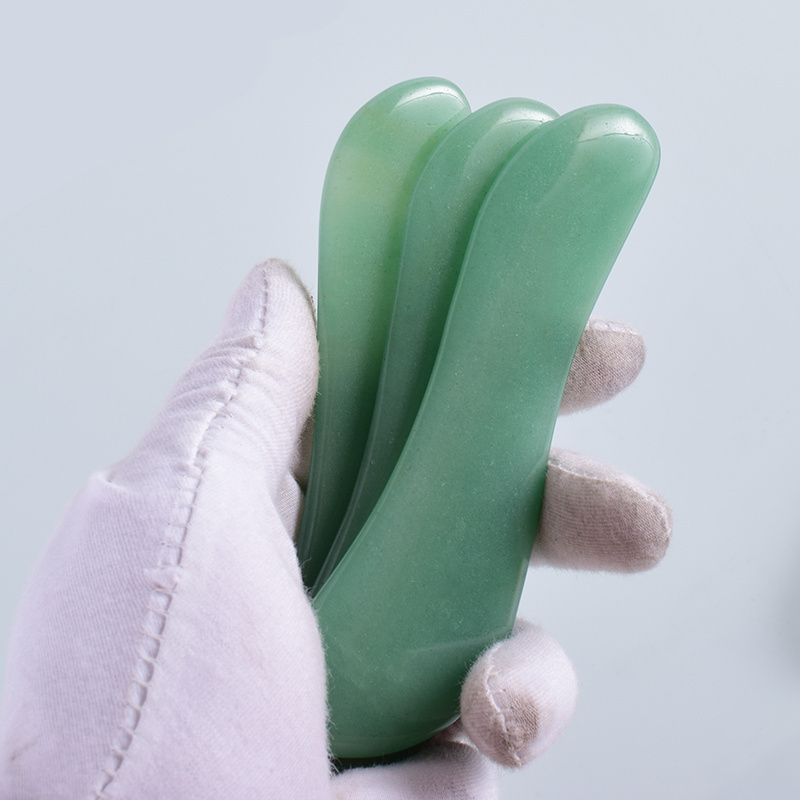 Wholesale Best Green Aventurine Real Jade Gua Sha Face Roller Massage Gau Sha Stone Face Roller Massager