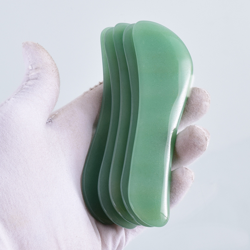 Wholesale Best Green Aventurine Real Jade Gua Sha Face Roller Massage Gau Sha Stone Face Roller Massager