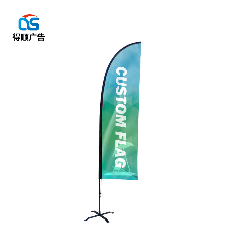 Custom durable folding car tyre base with fiberglass feather flag x base outdoor 12feet fiberglass flag pole for beach flag