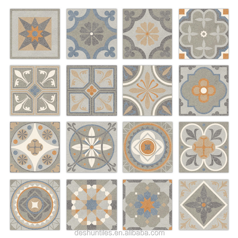 20x20cm art decor tile floor tile price in pakistan moroccan cement flooring tile