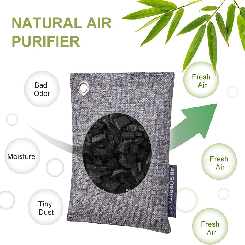 Factory wholesale Green bamboo charcoal bag activated charcoal air purifying bag use for shoes