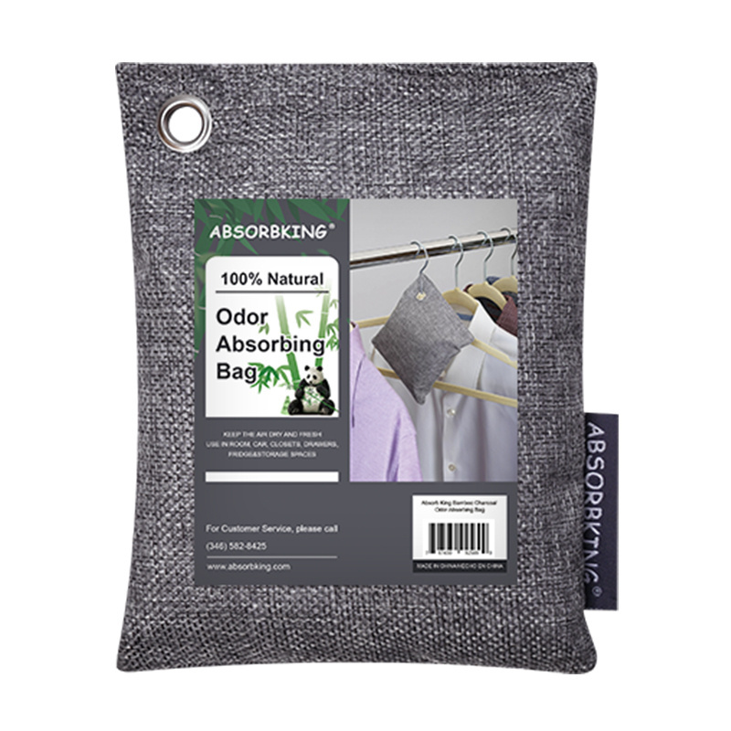 Absorb King hot sell 200g car air freshener and home use odor eliminator bamboo charcoal air purifying bags