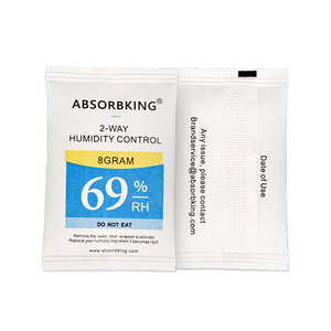 Absorb King  69% 8g Humidity Control Chemical Auxiliary Agent Fiber Desiccant Card Natural Plant Fiber Card 2 Way Humidity Pack