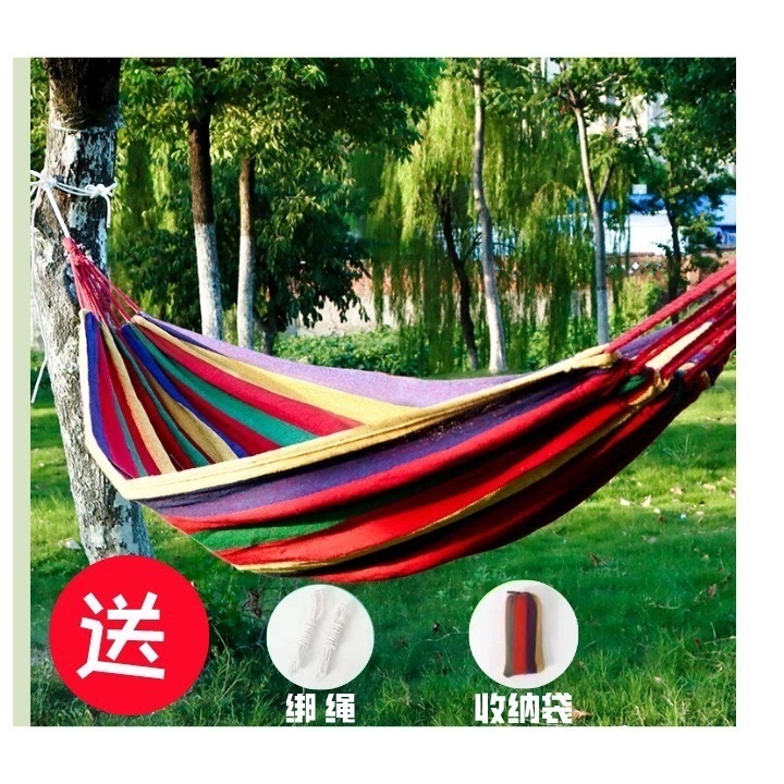 Factory Wholesale Custom Double & Single Travel Camping Hammock Lightweight Portable Outdoor Hammocks