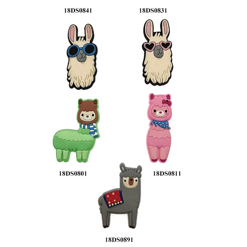 Custom Printing Magnet animal Decals Magnetic Refrigerator Stickers alpaca Fridge Magnets