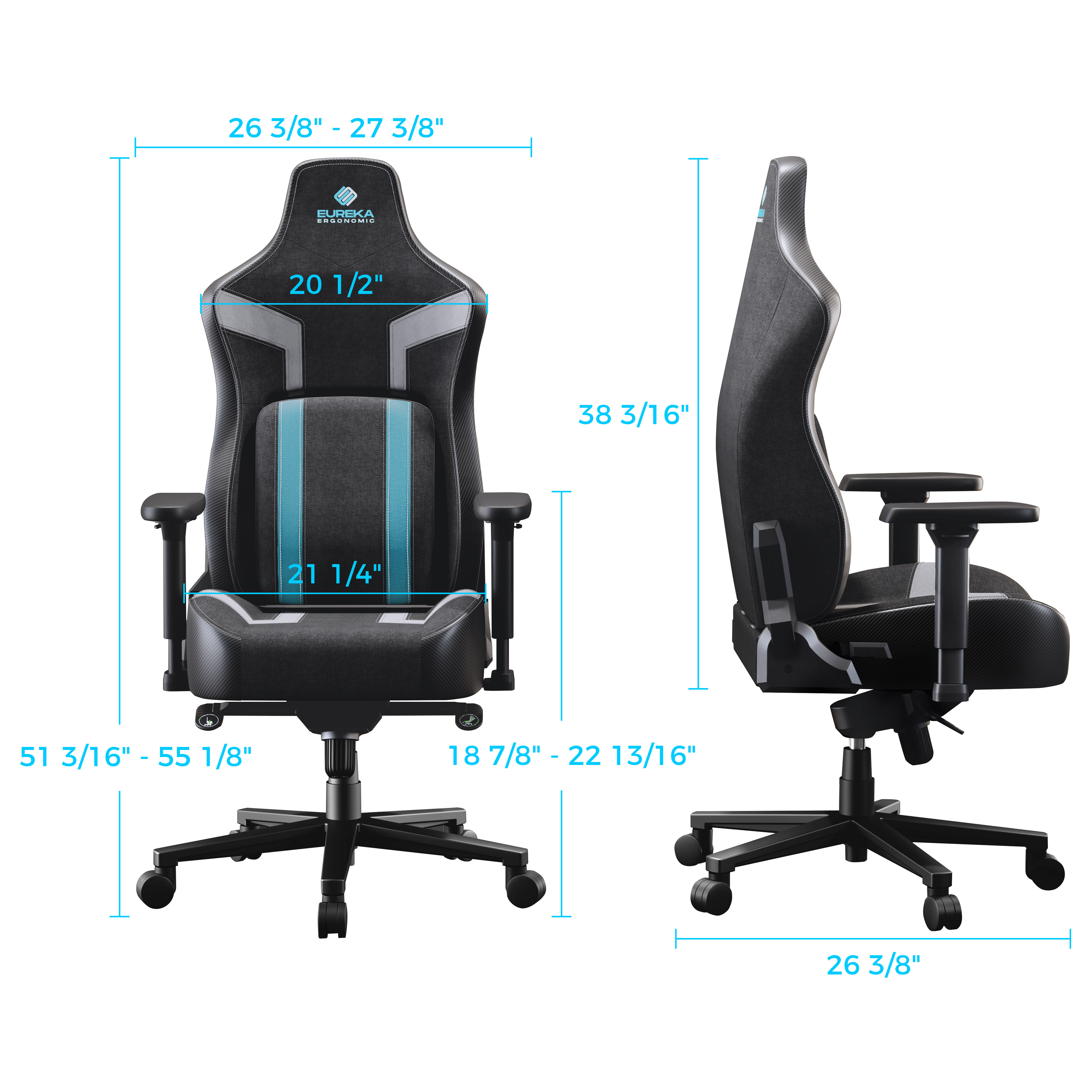 Gaming Chair, Home Office Chair with Built-in 4D Adjustable Lumbar Support, High Back Office Chair Thickened Cushion