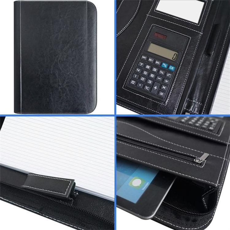 Best quality professional pu art portfolio multifunction office stationery a4 paper document file holder