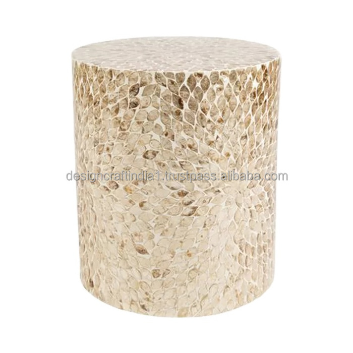 New Arrivals Handmade Mother of Pearl Coffee Table Living Room Furniture Bedside Table for Export Sale