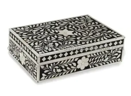 Best Quality Bone Inlay Jewellery Box with Custom Color Modern Jewellery Box by Design Craft India for Sale