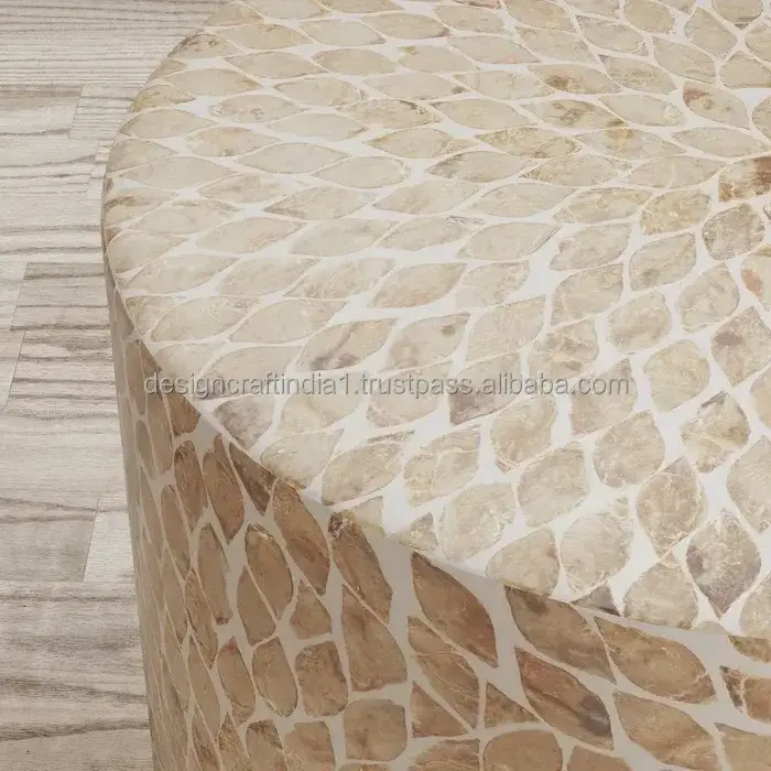 New Arrivals Handmade Mother of Pearl Coffee Table Living Room Furniture Bedside Table for Export Sale