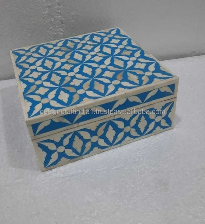 Best Quality Bone Inlay Jewellery Box with Custom Color Modern Jewellery Box by Design Craft India for Sale