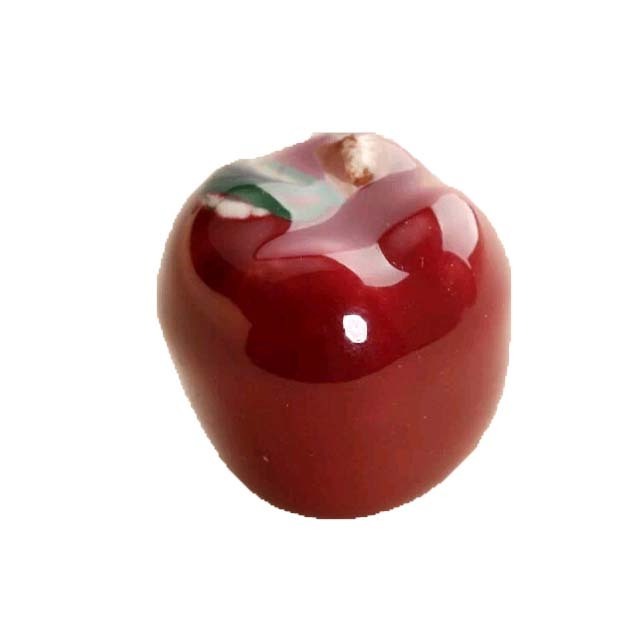 Ceramic red apple cartoon fruit vegetables handle drawer custom porcelain unique door knob