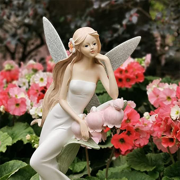 Wholesale Handmade Custom Garden Figurine Garden Angel Decoration Ornaments Courtyard Gardening Resin Angel Figurine