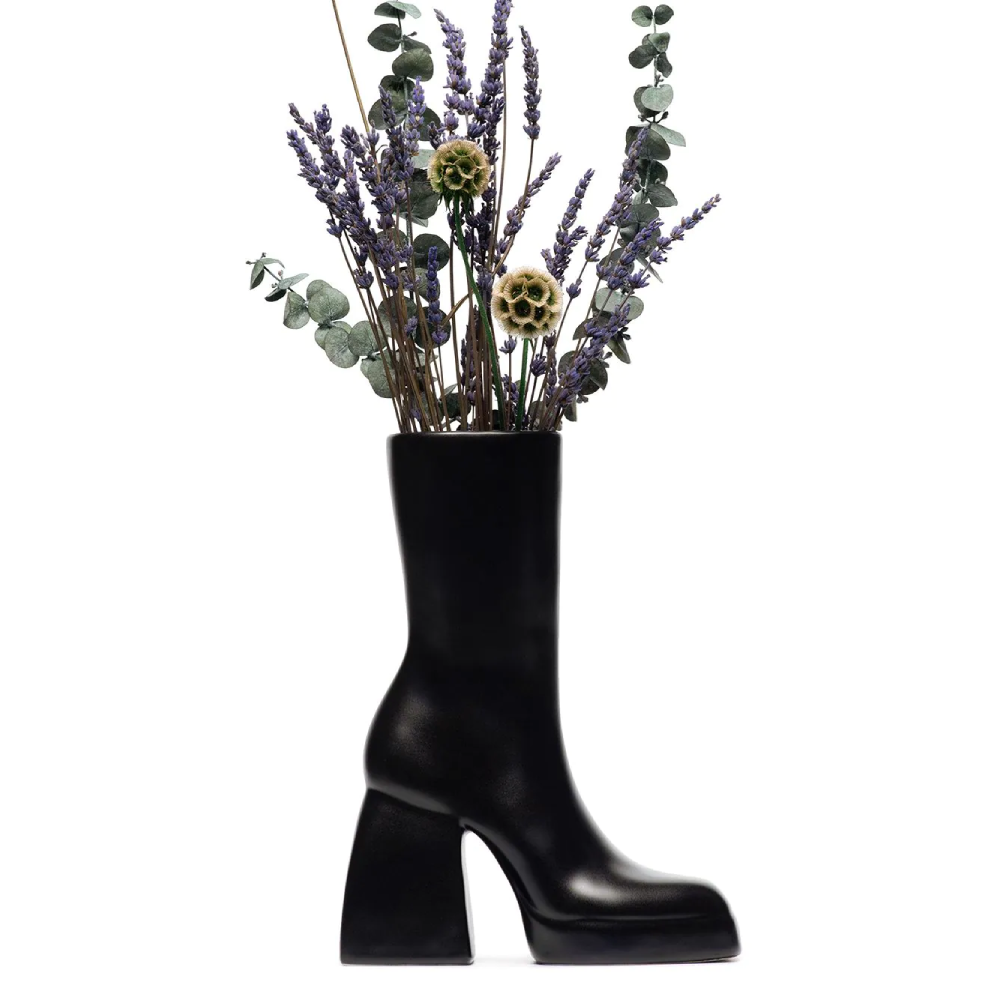 Custom Creative Boots Shaped Flower Vase Ceramic Vases for Home Decor High Heeled Boot Vase Garden Pots and Planters