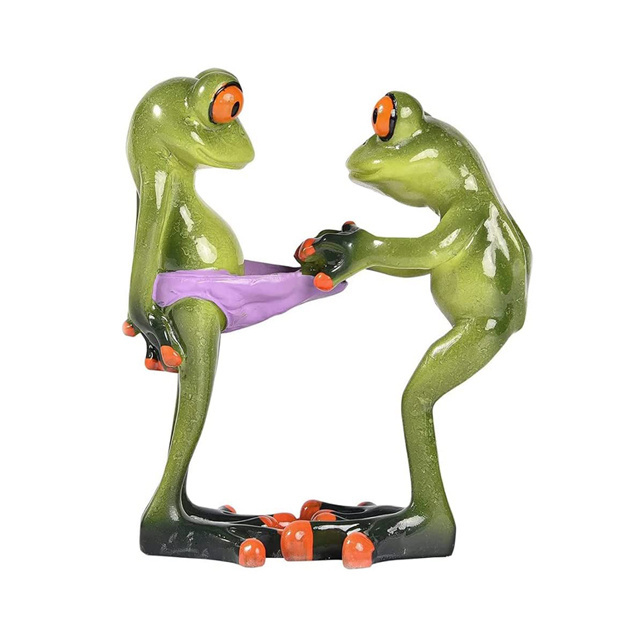 Wholesale high quality custom figure character statues religious hot sell polyresin frog statue