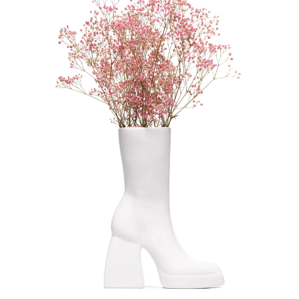 Custom Creative Boots Shaped Flower Vase Ceramic Vases for Home Decor High Heeled Boot Vase Garden Pots and Planters