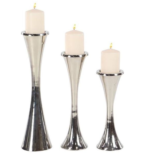 Christmas Special Offer aluminum Candle Stand Three Custom Pieces Metal modern Nordic Modern Unique Candle Holder Made In india