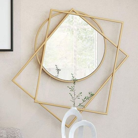 Wall Arts Frame Iron Border Creative Shape Mirror For Home Decorative Purpose Antique Modern Style Amazing Selfie mirror