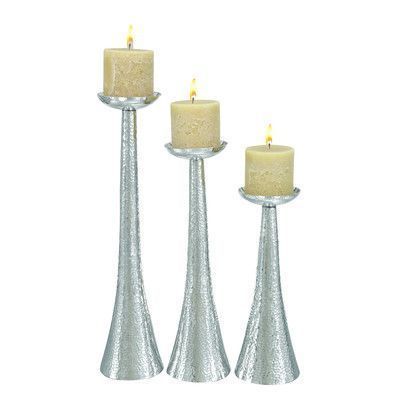 Christmas Special Offer aluminum Candle Stand Three Custom Pieces Metal modern Nordic Modern Unique Candle Holder Made In india