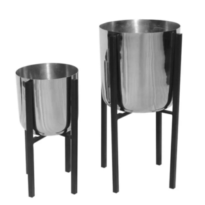 Stainless Steel heavy Duty Planters Cultivator Household Farmhouse Planters Two Premium Quality pots With Stand