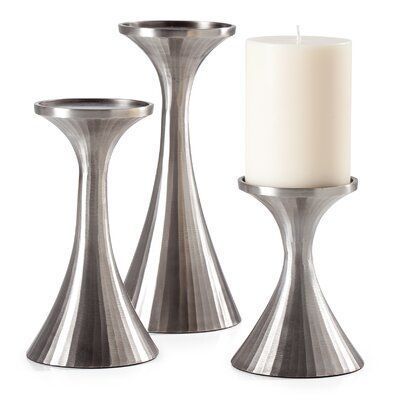 Christmas Special Offer aluminum Candle Stand Three Custom Pieces Metal modern Nordic Modern Unique Candle Holder Made In india