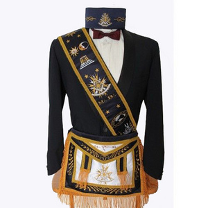 Wholesale Masonic Regalia Apron ,Masonic Lodge Officer Aprons Set, case, sash and masonic crown cap