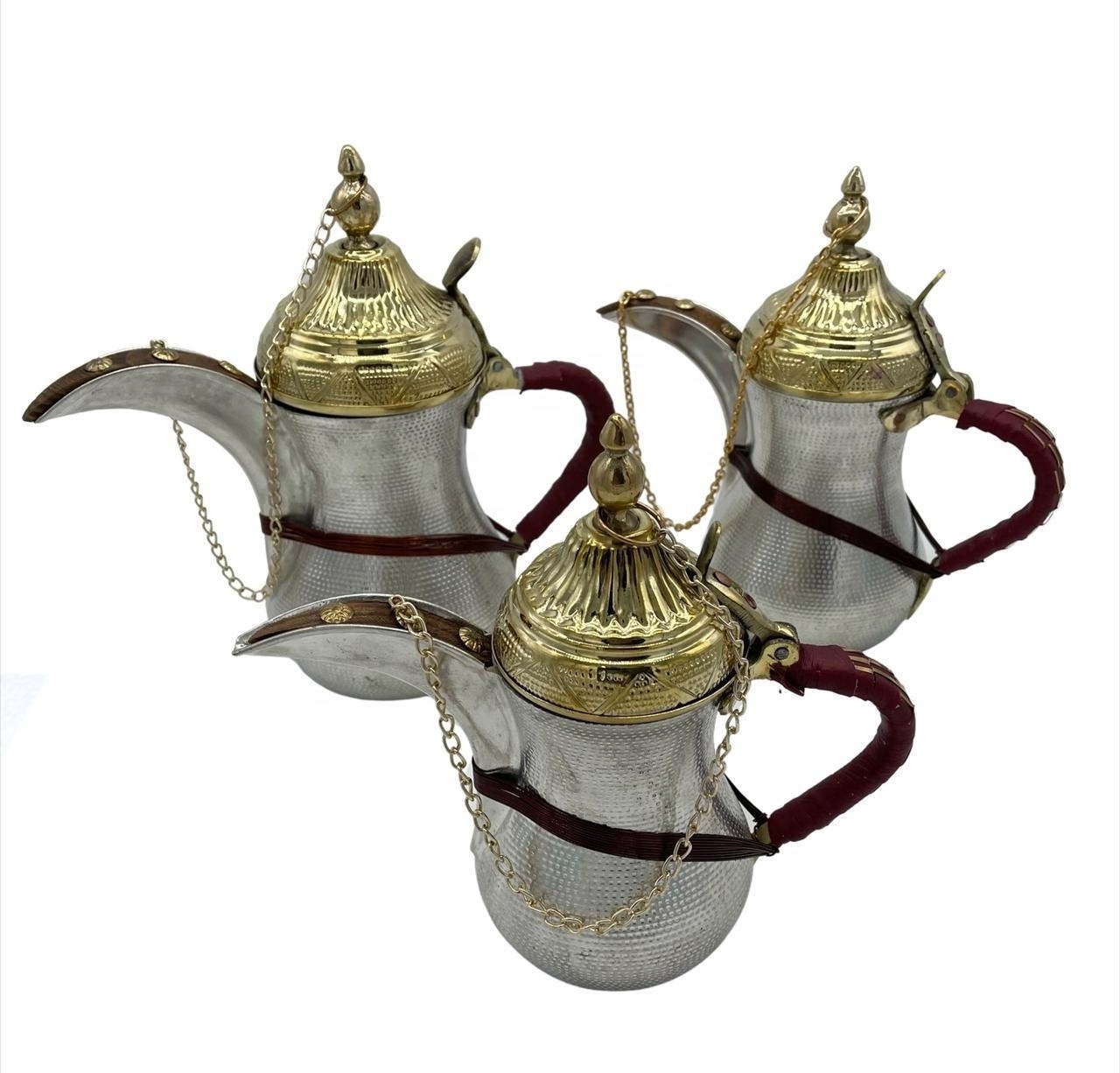 Brass Arabic Coffee Maker Arabic Tea Coffee Pot Hammered Brass Coffee & Tea Sets Traditional Handmade Design