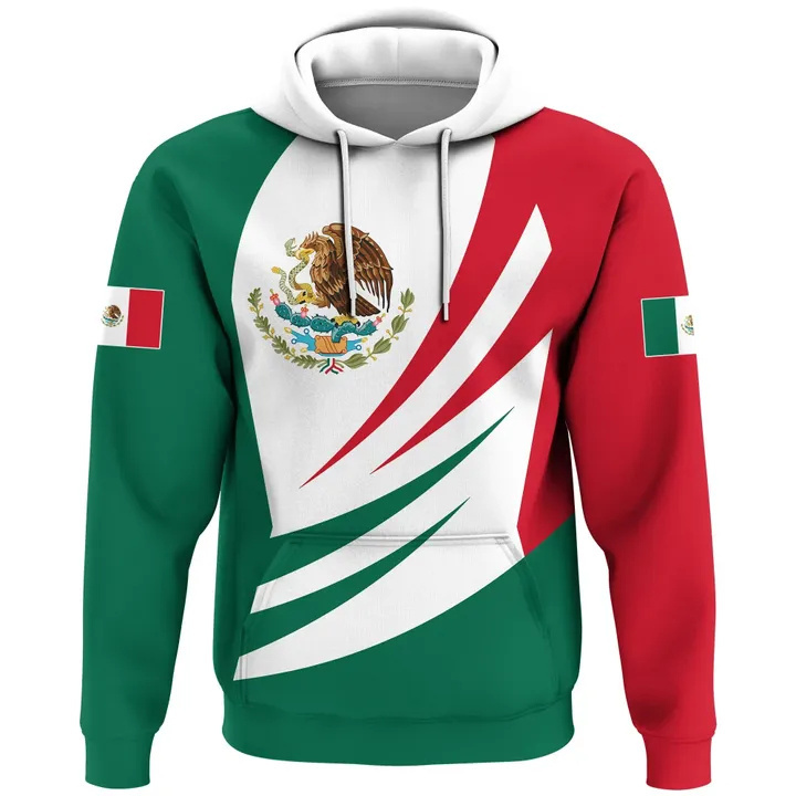 Customized Mexico Hoodie Coat Of Arms BinCjou Design Wholesale Private Label Personality Style Men's Hoodies & Sweatshirts