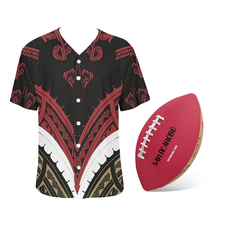 Print on  Sublimation Men's Baseball Jersey Custom Gift for Dad Jersey and Football Wholesale Leather Custom Football