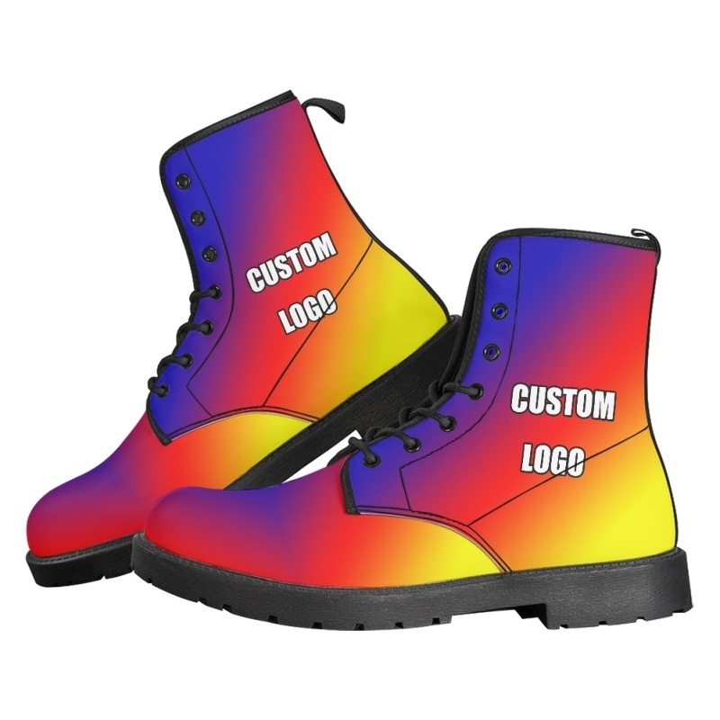 Unisex Boots Blank Custom Sublimation Printed woman Premium Top quality Leather Boots Print On Demand shoes For Man wholesale