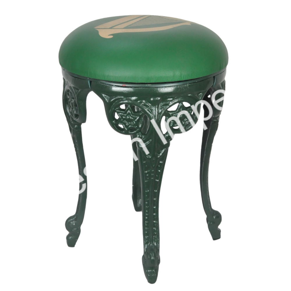 Premium Grade Garden Stool for Outdoor Furniture Accessories Classic Super Green Coated Cast Iron Patio Stool For Indoor/Outdoor