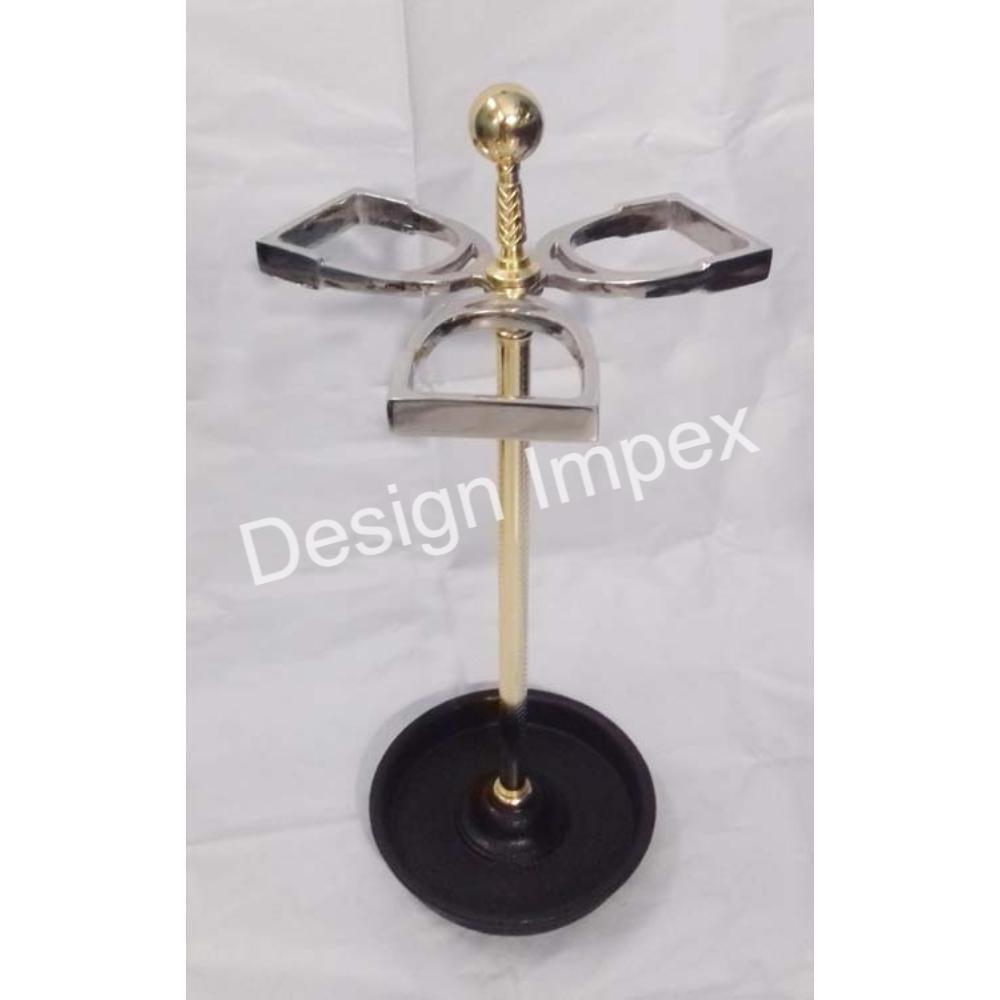 Silver Or Gold European Indoor Outdoor Umbrella Stand Metal Decorative Unique Styles Made In India Umbrella Stand Rack With Logo