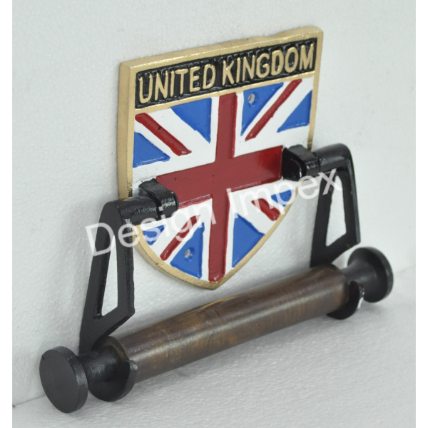 Flag Theme UK Toilet Paper Roll Holder At bulk Price Trending Vanities Supply United Kingdom Pattern Tissue Roll Holder for Wall