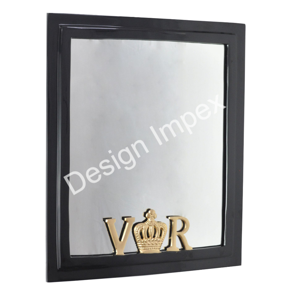 Hand Painted Black Border Decorative VR CROWN MIRROR Perfect Selfie Belong Home Decorative Accessories Excellent Wall Mirror